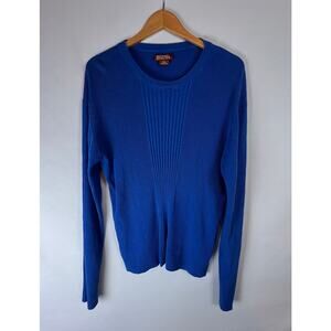 Michael Kors Men's Sweater Size XXL Silk Blend Blue Crew Neck